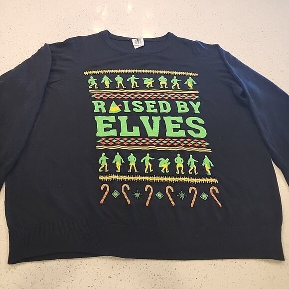 Torrid Elf Raised by Elves Lightweight Sweater Size 3X Christmas - Picture 1 of 6